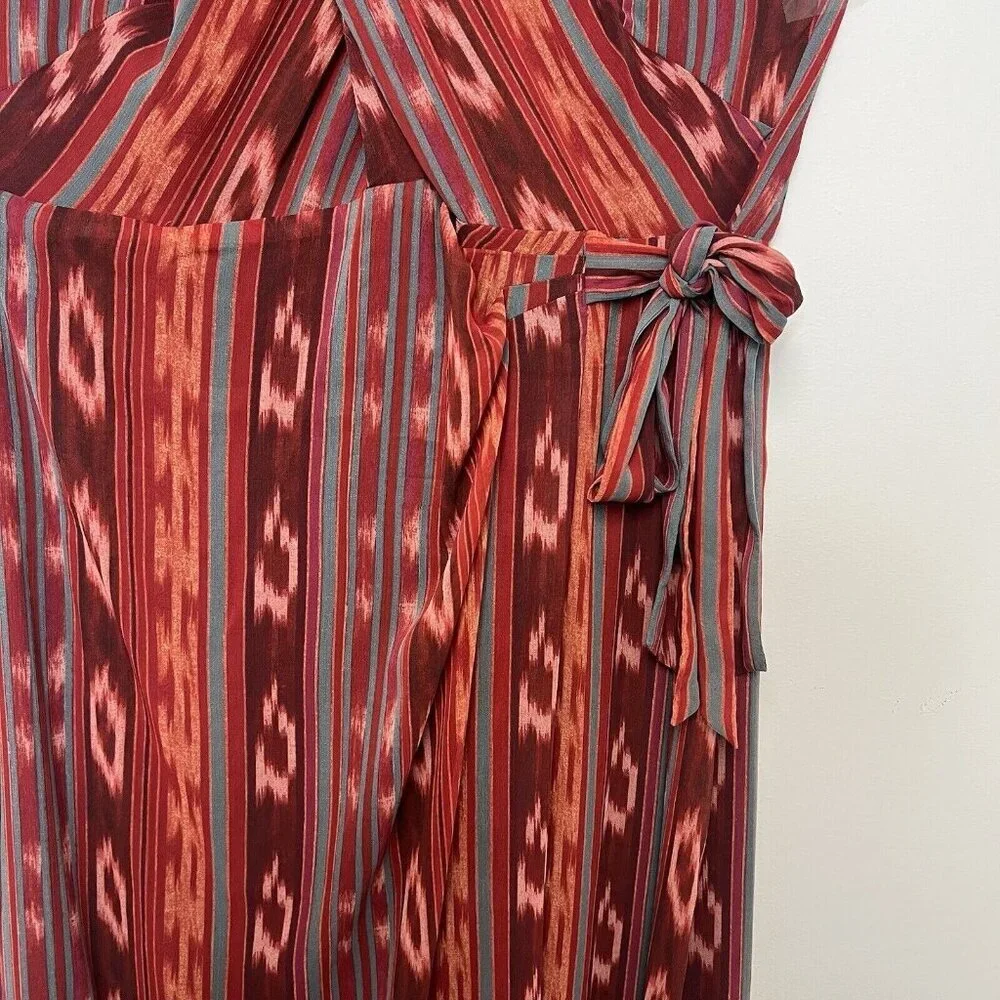 LAUREN Ralph Lauren Geo-Striped Georgette Halter Gown Maxi Dress Women's 18W NWT - Picture 4 of 12